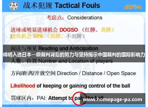 傅明入选日本一级裁判背后的努力与坚持揭示中国裁判的国际影响力